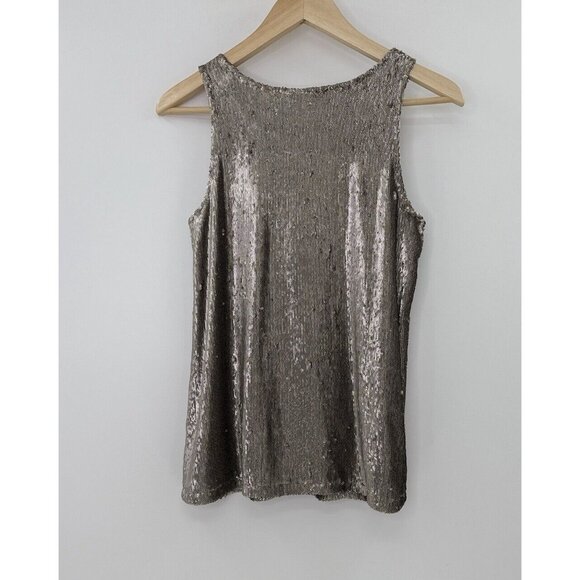Cupcakes and Cashmere Women’s Sleeveless All Over Sequin Scoop Neck Top Sz XS - Picture 2 of 8